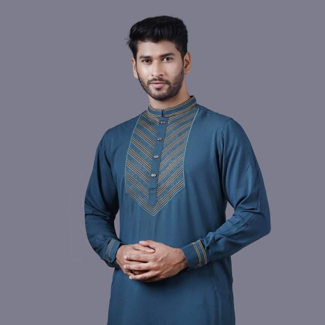 Luxury Cotton Eid Panjabi - Elegant & Stylish 2