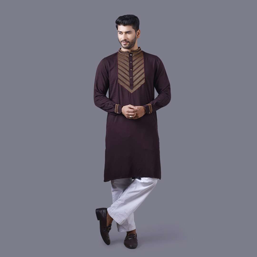 Luxury Embroidered Eid Panjabi - Elegant & Stylish