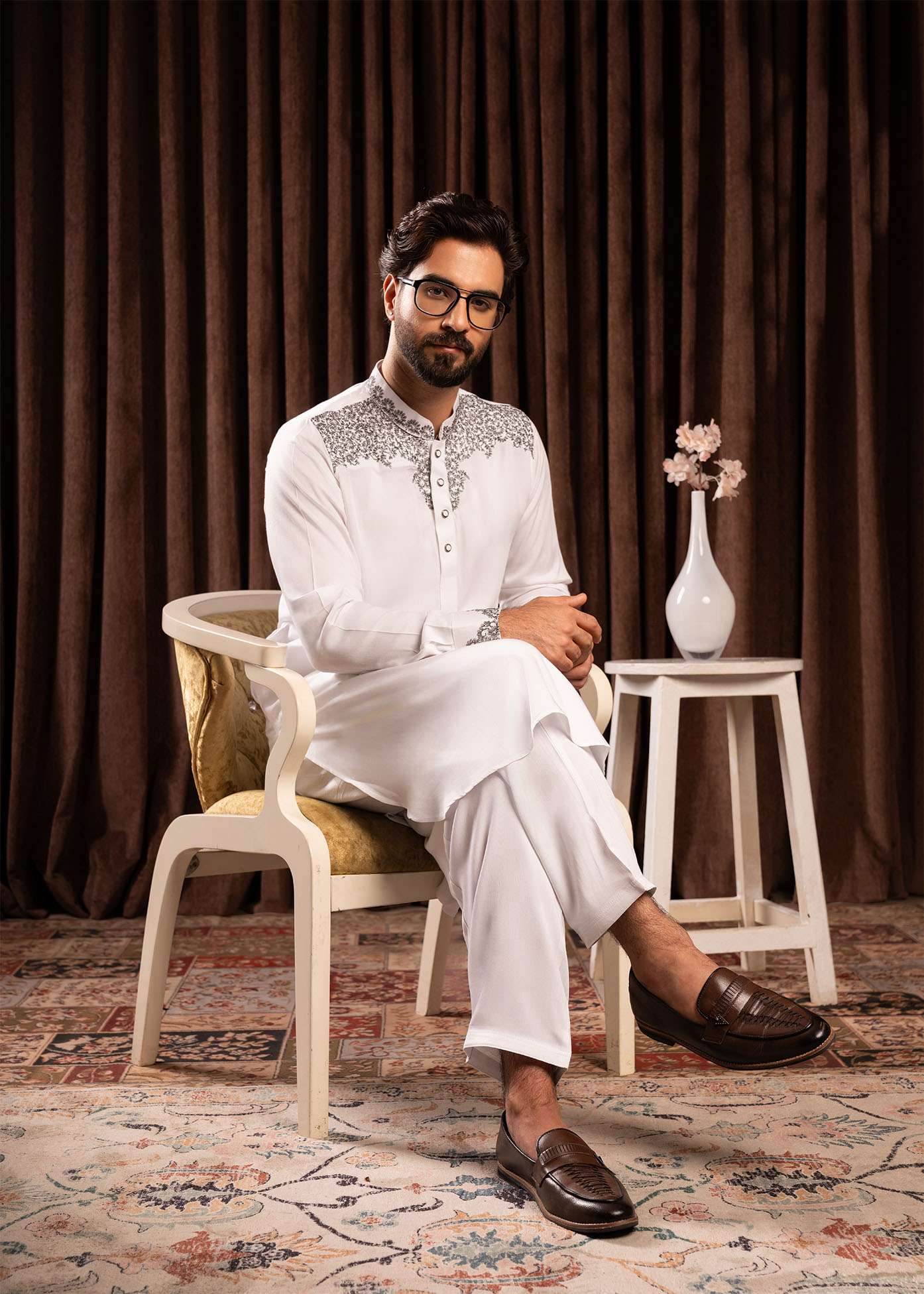 Men’s Signature Kabli Set- WHITE 3